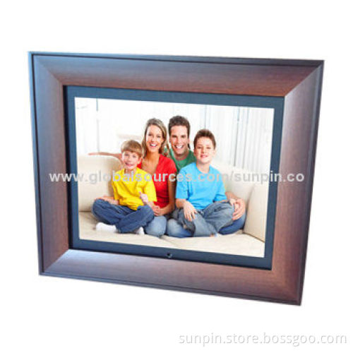 12.1-inch classical copy wood, multifunction digital photo frame with 800*600 pixels resolution